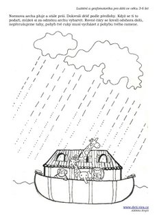 grafomotorika - déšť